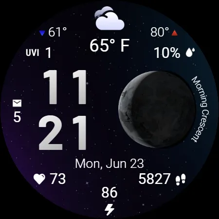 Moon & Weather watchface screenshot 12