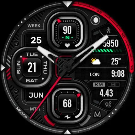 MD302 Analog watch face screenshot 25