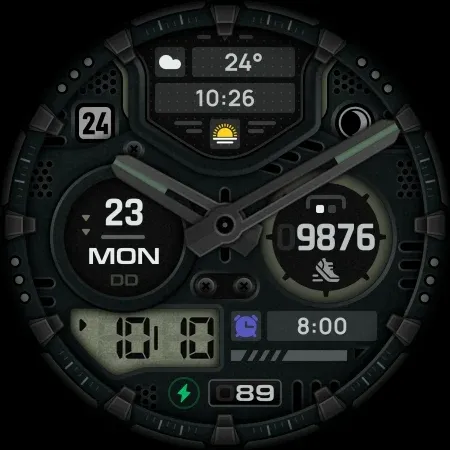 SH056 Watch Face, WearOS watch screenshot 16