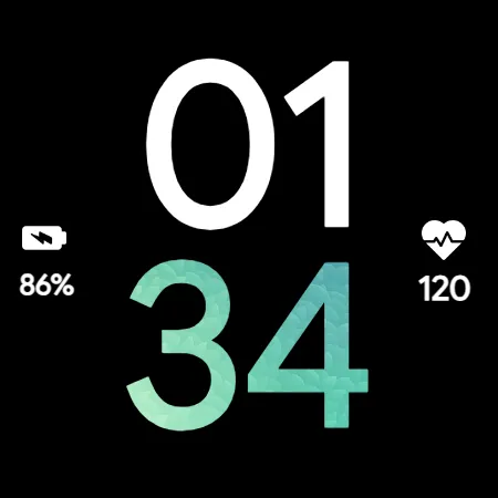 Modern Bold Digital WatchFace screenshot 17