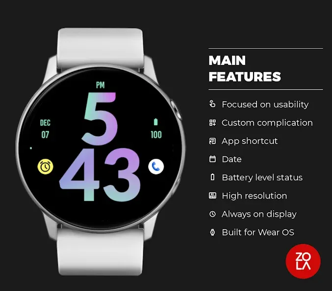 Big Tosca Purple Watch Face screenshot 2