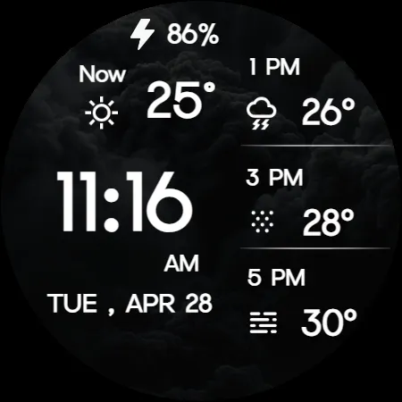 Minimal Weather Digital Watch screenshot 16