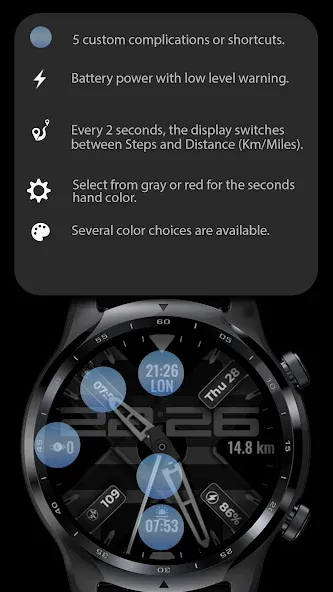 Hybrid Watch Face CUE135 screenshot 3