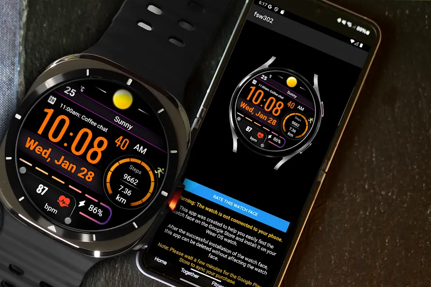 Digital FSW304 Watchface screenshot 1