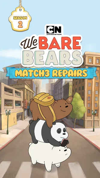 We Bare Bears Match3 Repairs screenshot 1