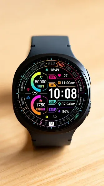 Gradient Line ZKin Watch Face screenshot 5