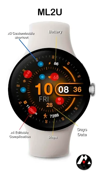 ML2U 220 Watch Face screenshot 2