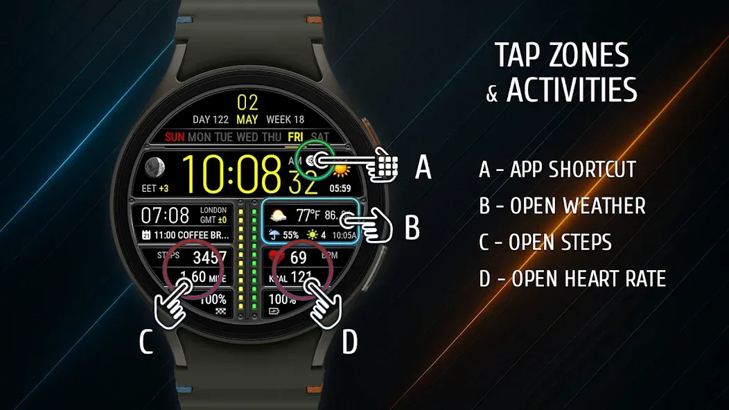 Futorum H6.5 Digital watchface screenshot 3