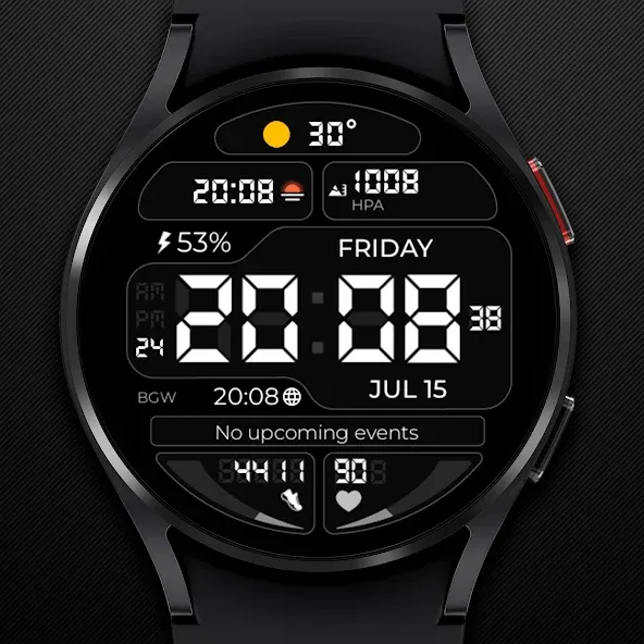 Chester Digilight watch face screenshot 2
