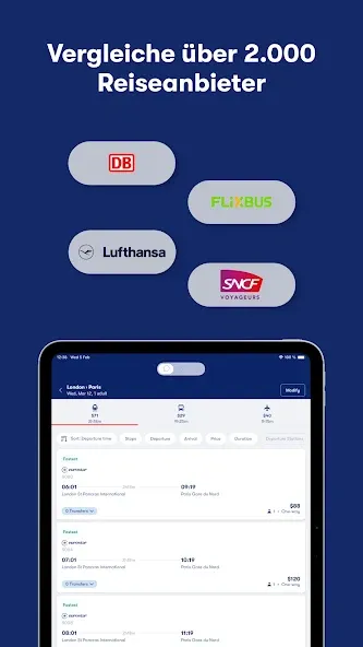 Omio: Bahn, Bus, Flüge, Fähre screenshot 7