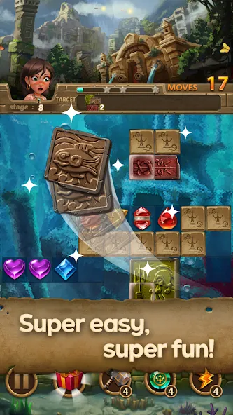 Jewels Atlantis: Puzzle game screenshot 2