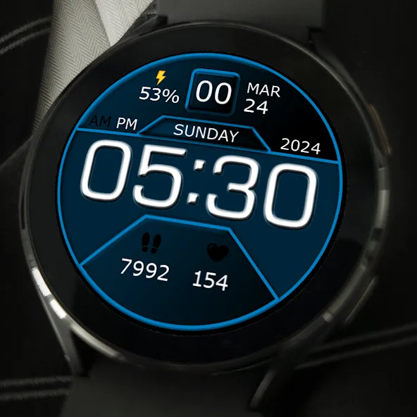 Key WF07 Digital Watch Face screenshot 5
