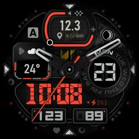 SH019 Watch Face, WearOS watch screenshot 12