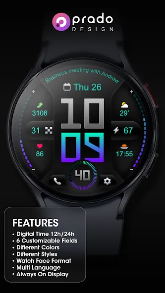 PRADO 76 Digital Watch Face screenshot 3