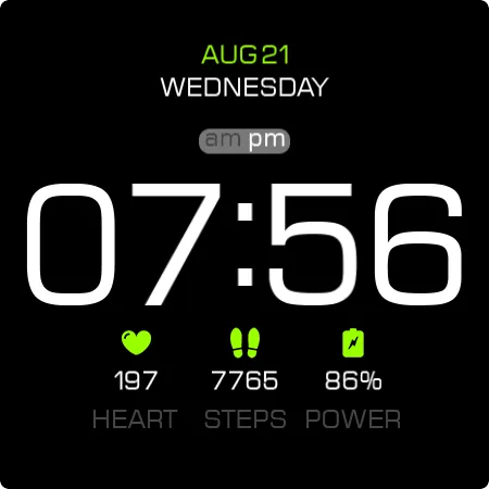 Key055 Digital Watch Face screenshot 28