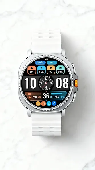 【Hybrid】Flat Small Clock screenshot 4