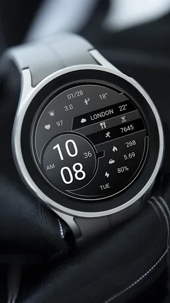 ZKin Watch Retro Elegant Black screenshot 2