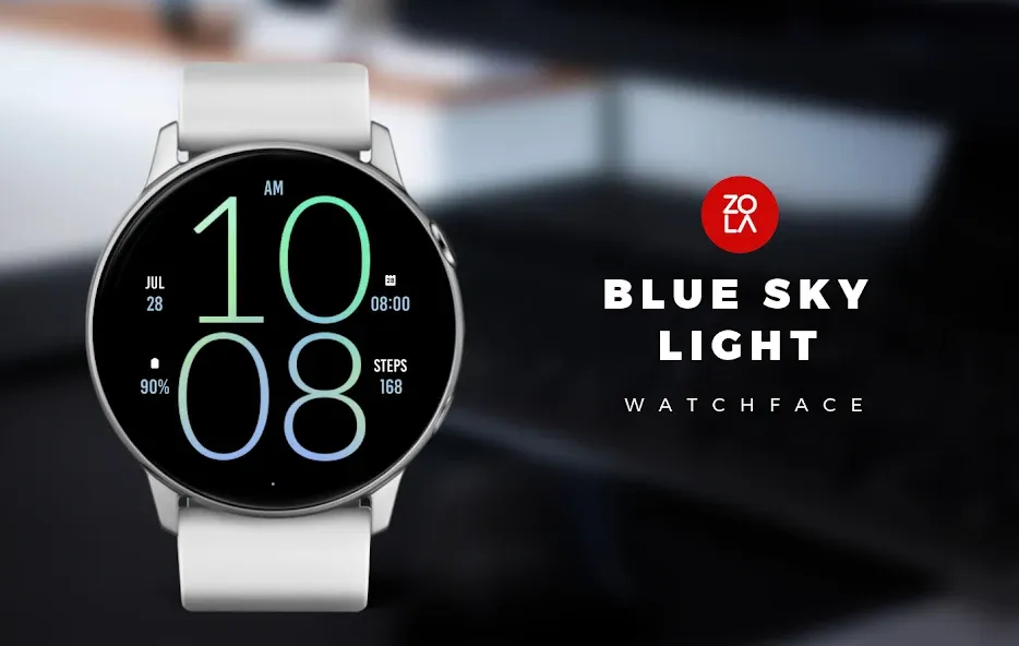 Blue Sky Light Watch Face screenshot 1