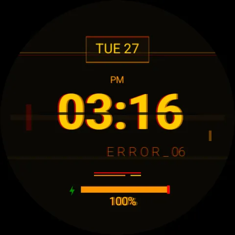 Digital Glitch - watch face screenshot 9