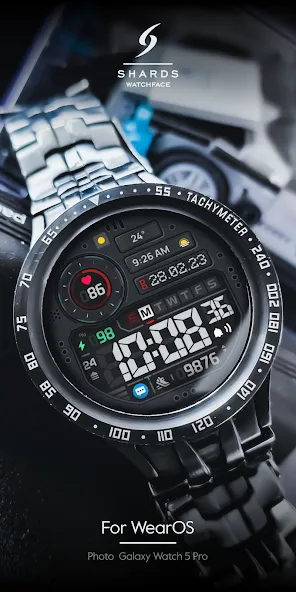 SH101 Watch Face, WearOS watch screenshot 2
