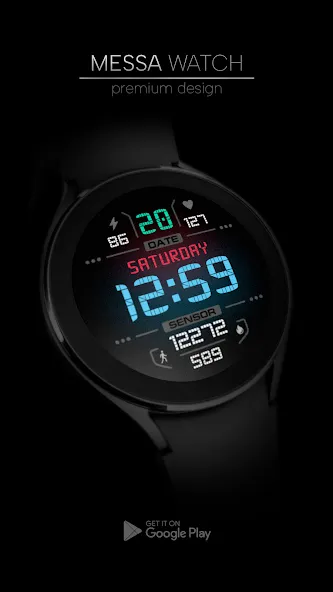 Digital Watch Face Sport Wear screenshot 2