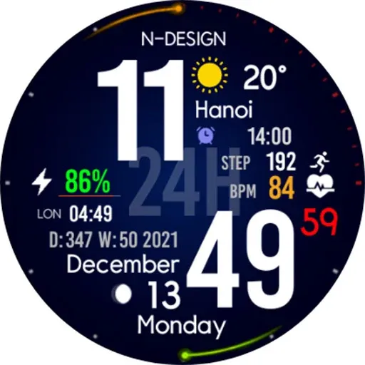 NTV340 - Big Digital Watchface screenshot 20