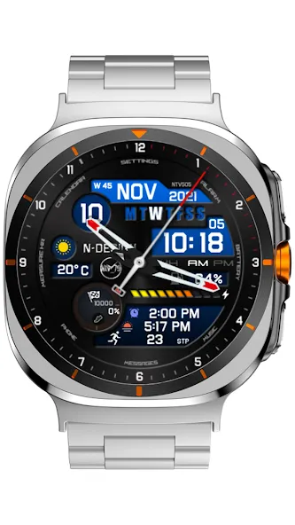 NTV508 - Hybrid W watch face screenshot 14