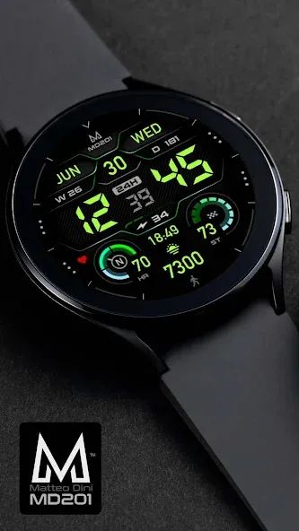 MD201 Digital watch face screenshot 6