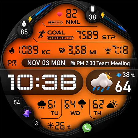 PER67 Digital Watch Face screenshot 42