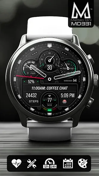 MD331 Analog watch face screenshot 4