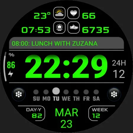 PW72 Sport Digi Watch Face screenshot 32