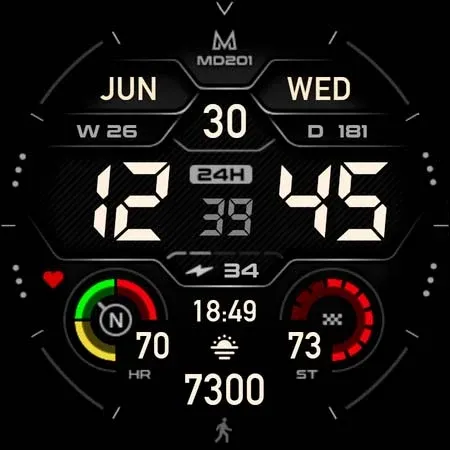 MD201 Digital watch face screenshot 13