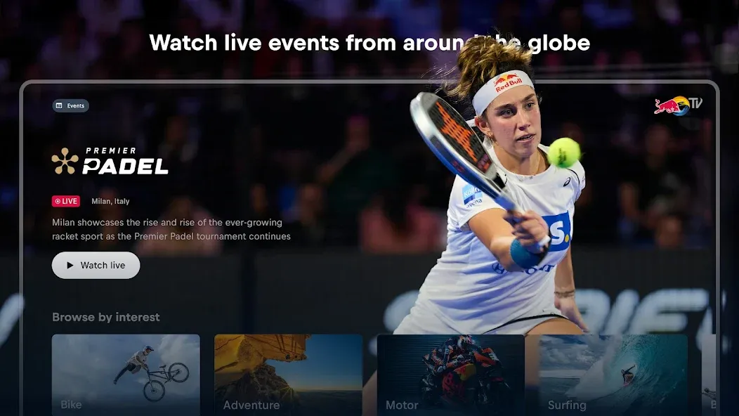 Red Bull TV: deportes en vivo screenshot 10