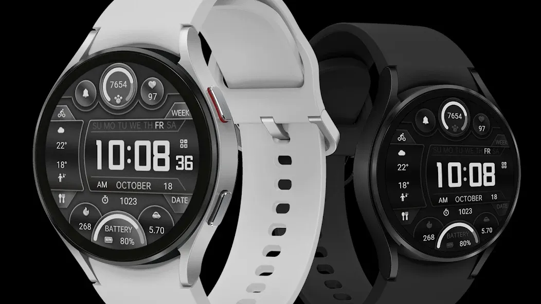 ZKin Watch Face Extremely Gray screenshot 4