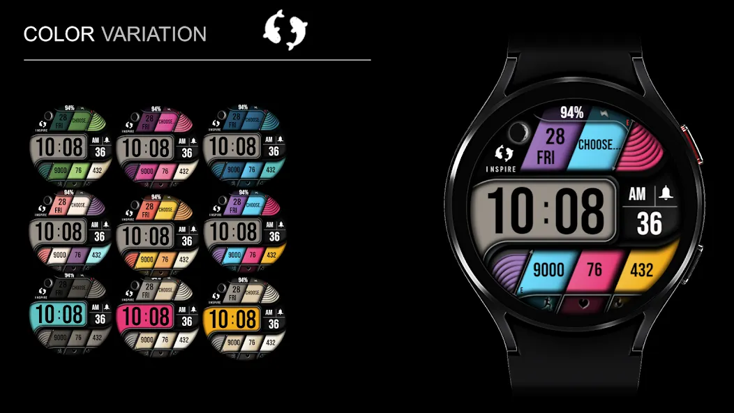 Modern Digital Watch Face IN21 screenshot 22