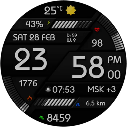 Digital Minimal Watch Face screenshot 24