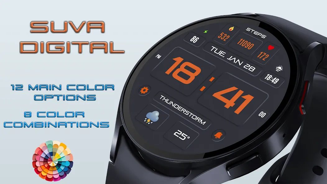 Suva Digital Watch Face screenshot 3