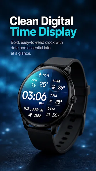 Minimal Weather Digital Watch screenshot 2