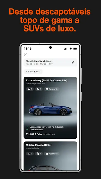 SIXT rent. share. ride. plus. screenshot 6