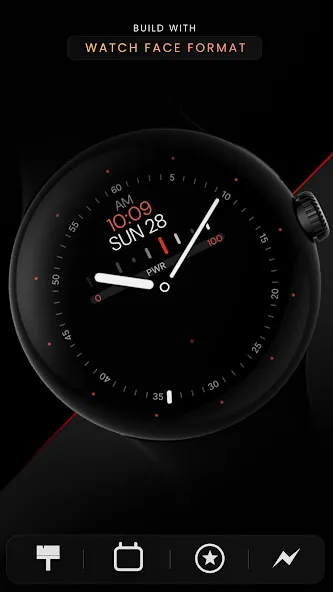 Minimal Black v32 Watch Face screenshot 2