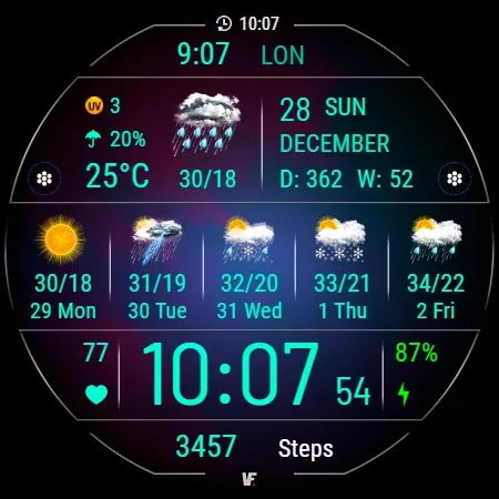VF02 Weather Inform Watch Face screenshot 29