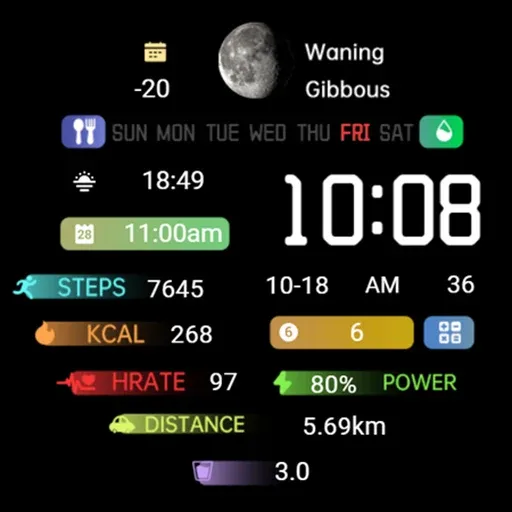 Colorful Icon Tail ZKin Watch screenshot 8
