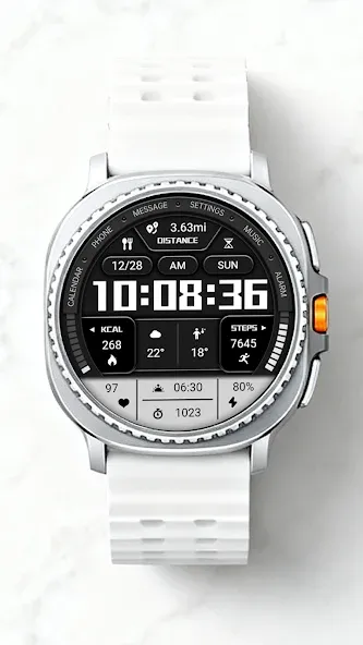 【ZKin】Ink White Text Clock screenshot 4