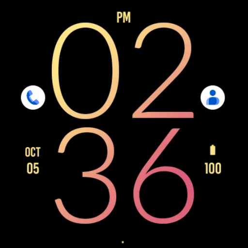 Peach Light Watch Face screenshot 5