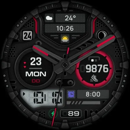 SH056 Watch Face, WearOS watch screenshot 9