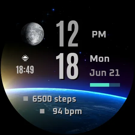 NXV95 Earth Digital Watch face screenshot 9