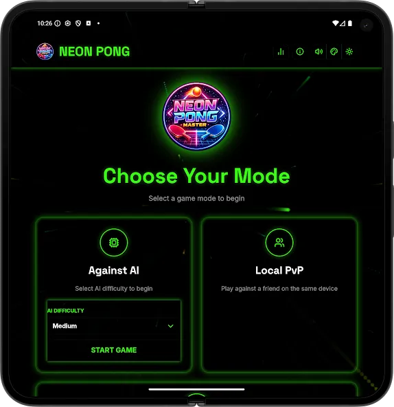 Neon Pong Master Offline Play screenshot 17