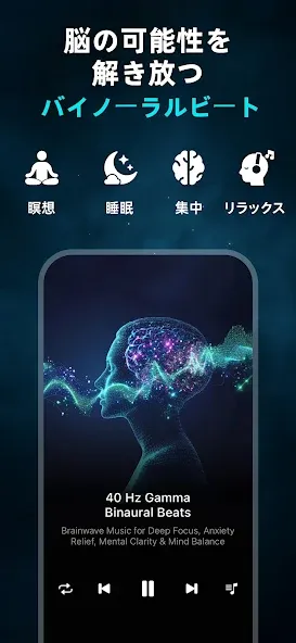 脳波: 双耳ビート・リラックス&集中&睡眠 screenshot 2