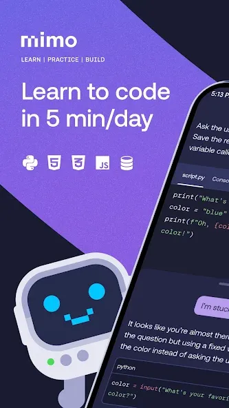 Learn Python Coding - Mimo screenshot 1