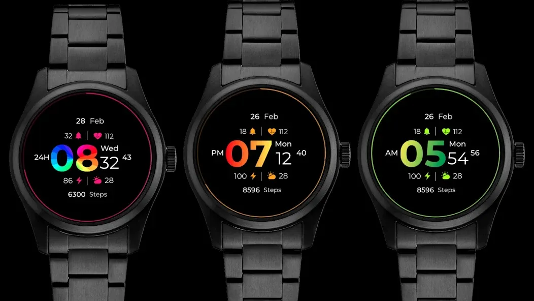 SM Gradient Hour Watch Face screenshot 3
